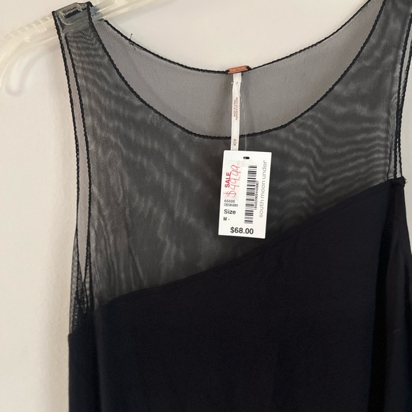 NWT Free People - Medium -Black/Sheer Top - Picture 4 of 8